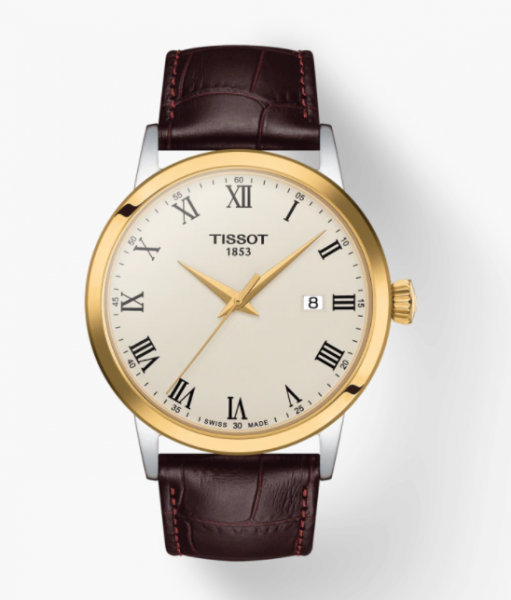 CLASSIC DREAM TWO TONE BROWN STRAP IVORY ROMAN DIAL